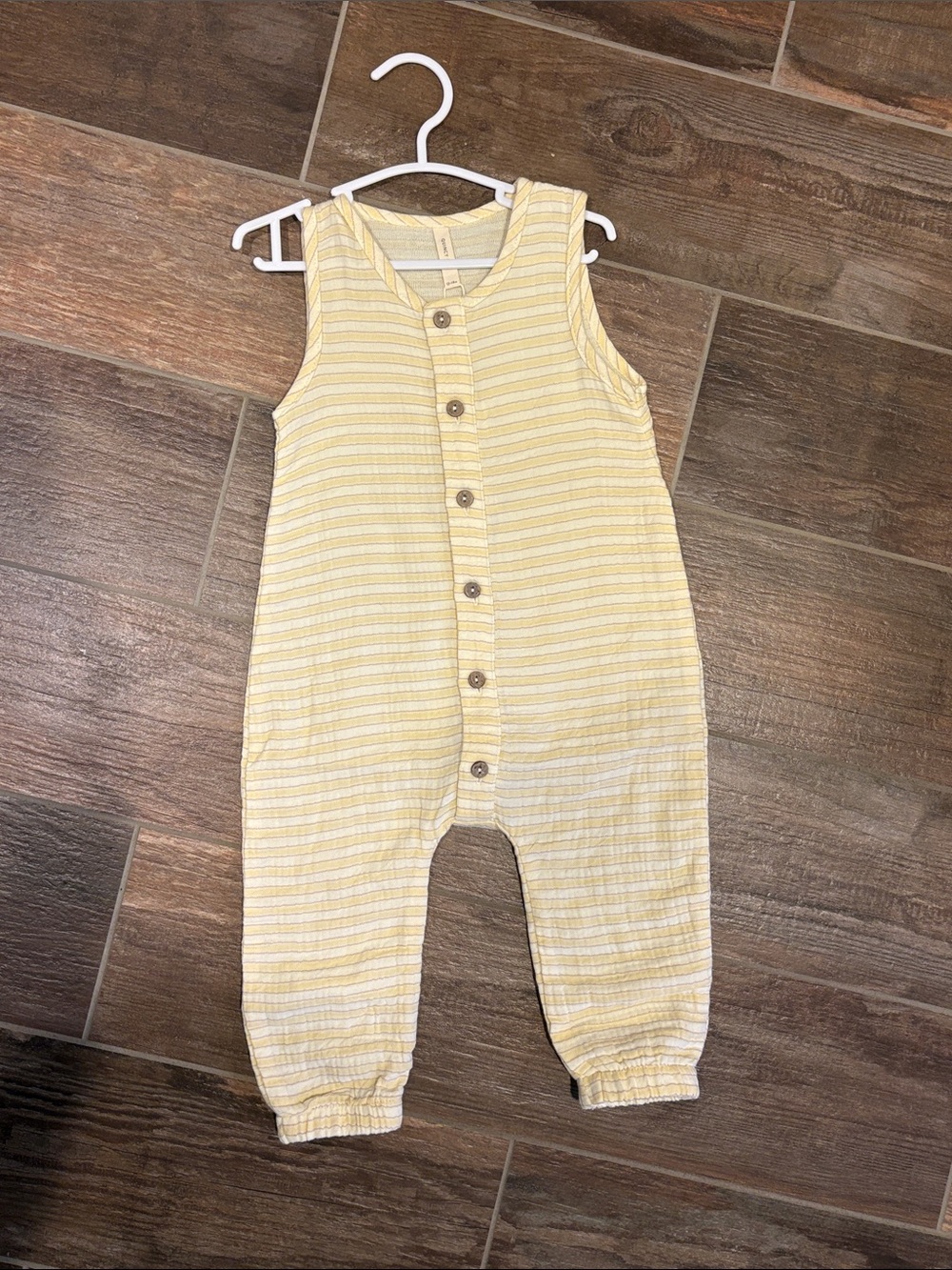 Quincy Mae Organic Cotton Striped Romper 12-18M
